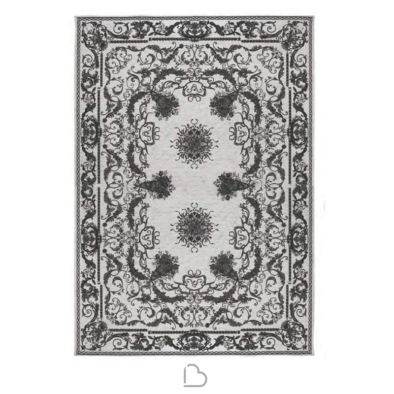 Tapis Baroque Blanc/Argent 200/285