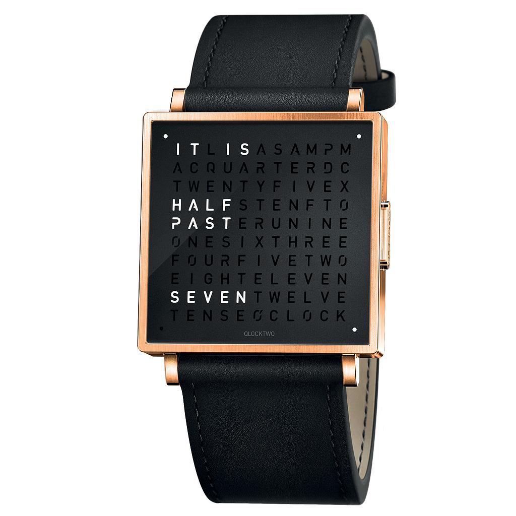 Qlocktwo W35 rose black