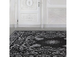 [S34  NE/ARG] Tapis Baroque noir/argent