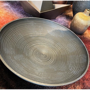 [Q65/5R] Plateau décoratif strié Diam 54