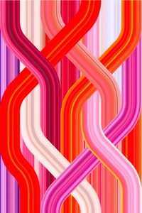 Tapis Wave red